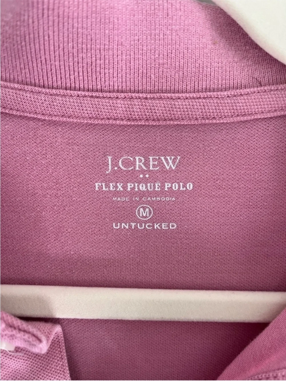 J. Crew Men's Dusty Bubblegum Pink Short Sleeve Flex Pique Polo Untucked Preppy